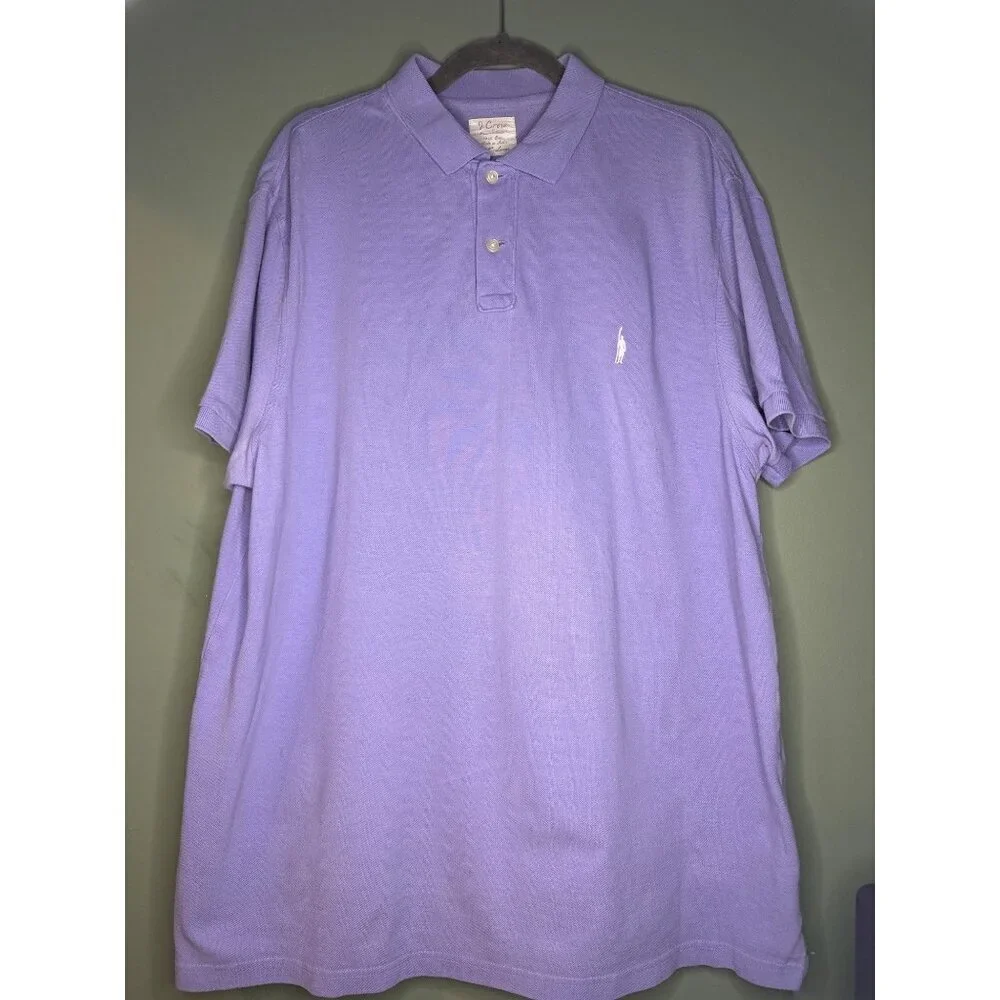 Vintage J.Crew Mens XX-Large 100% Cotton Made in India Polo Shirt Style 12048